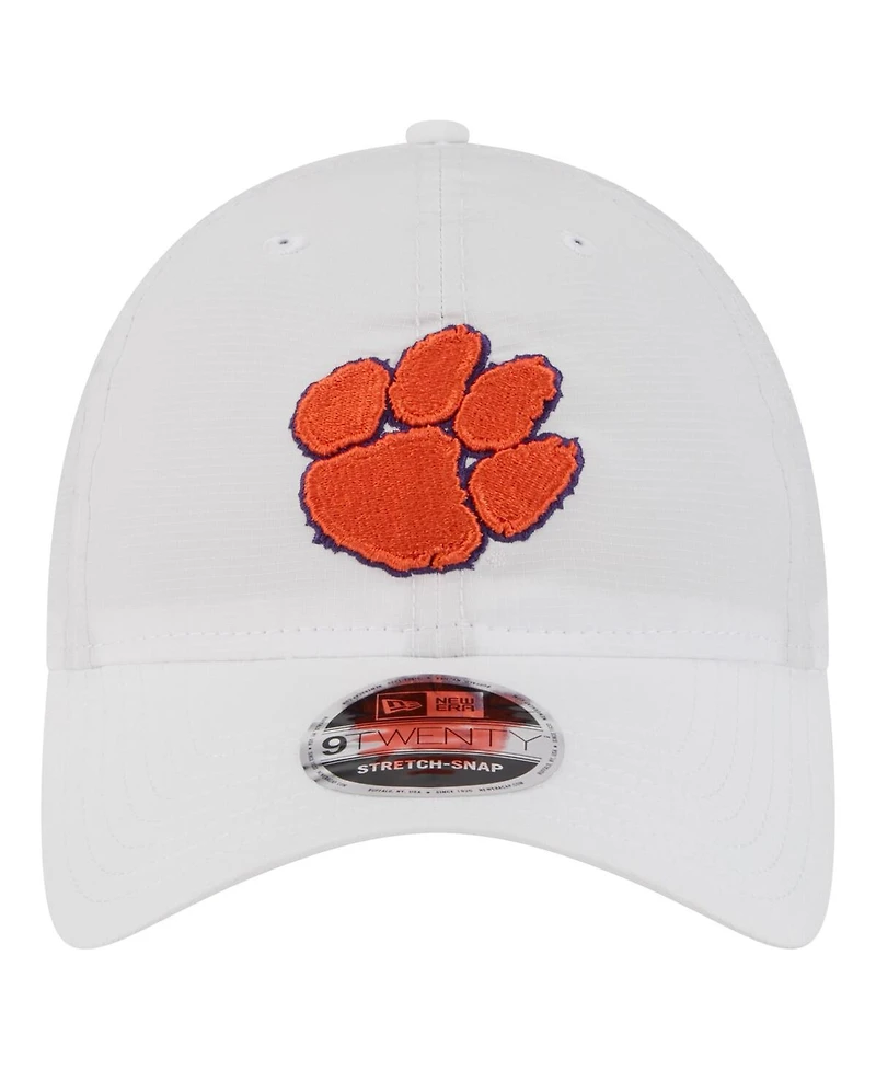 New Era Men's White Clemson Tigers Active Ripstop 9TWENTY Adjustable Hat