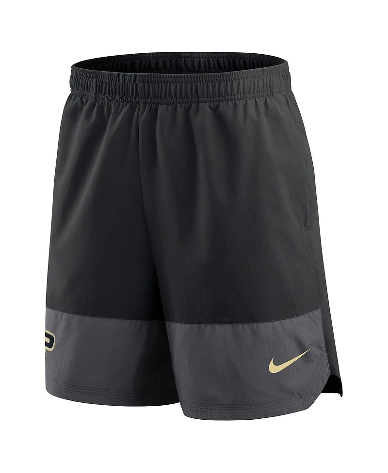 Nike Men's Black Purdue Boilermakers 2025 Sideline Performance Shorts