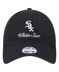 New Era Women's Black Chicago White Sox Preppy Team 9TWENTY Adjustable Hat