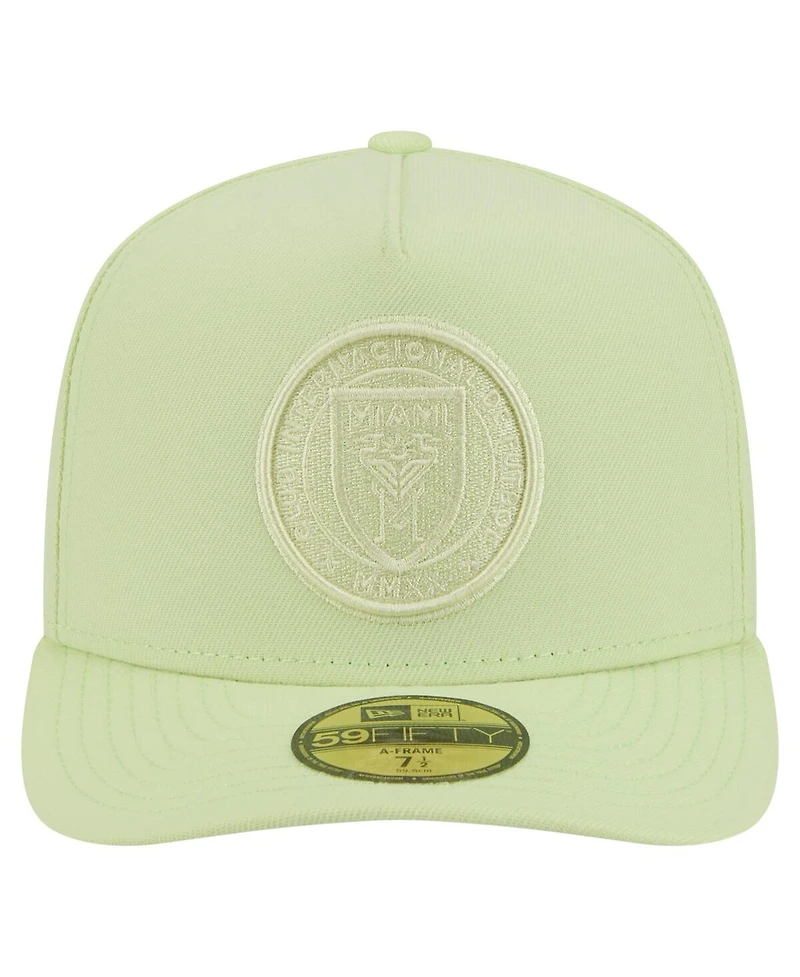 New Era Men's Green Inter Miami Cf Color Pack A-Frame 59FIFTY Fitted Hat