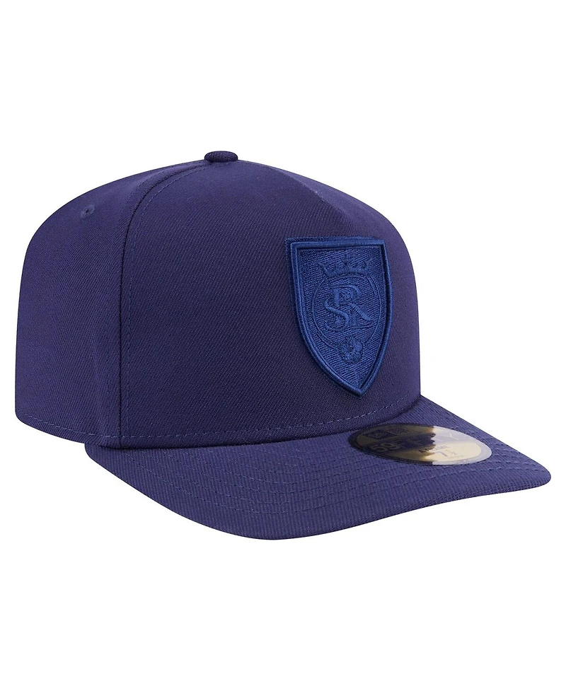 New Era Men's Navy Real Salt Lake Color Pack A-Frame 59FIFTY Fitted Hat