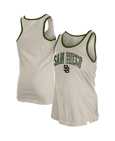New Era Women's Cream San Diego Padres Armed Forces Tank Top