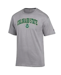 Champion Men's Heather Gray Colorado State Rams Arch Over Logo T-Shirt