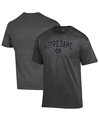 Champion Men's Heather Charcoal Notre Dame Fighting Irish Arched Logo T-Shirt