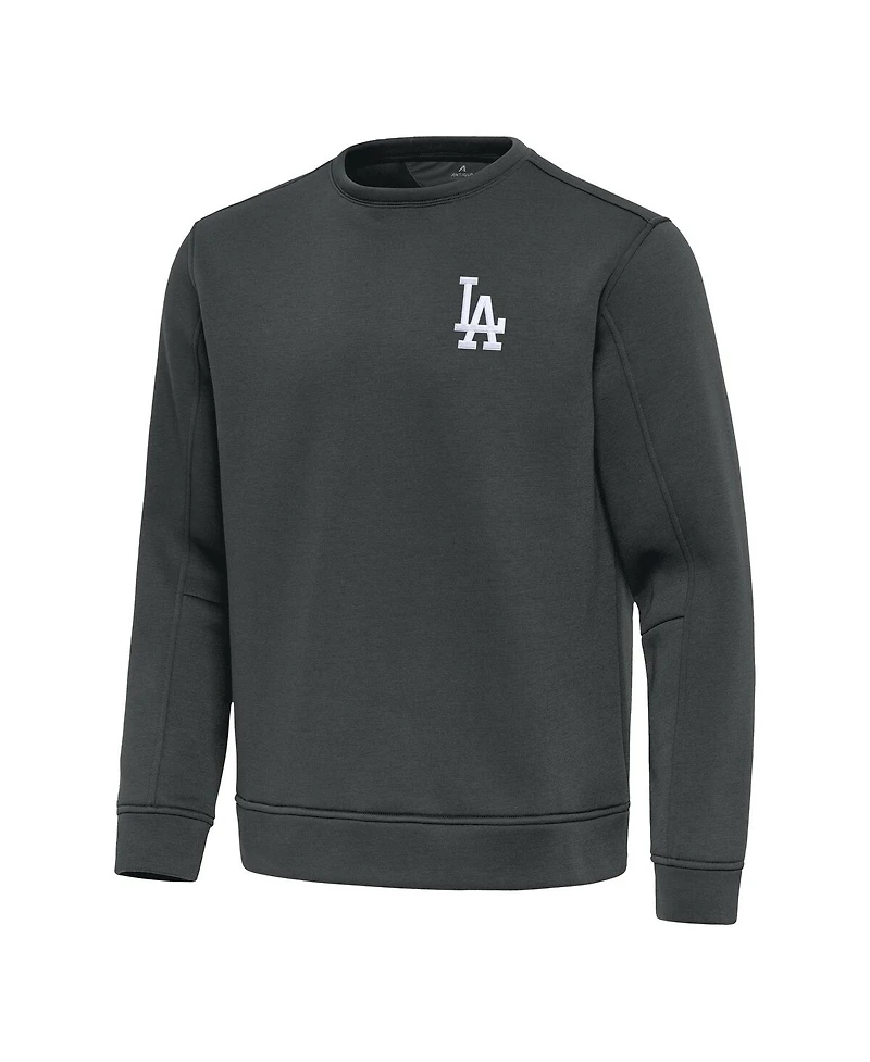 Antigua Men's Pewter Los Angeles Dodgers Relevant Lightweight Pullover Sweatshirt