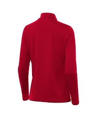 Antigua Women's Scarlet Ohio State Buckeyes Reprocess Quarter-Zip Sweatshirt