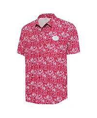 Antigua Men's Red Cincinnati Reds Resort Button-Up Shirt