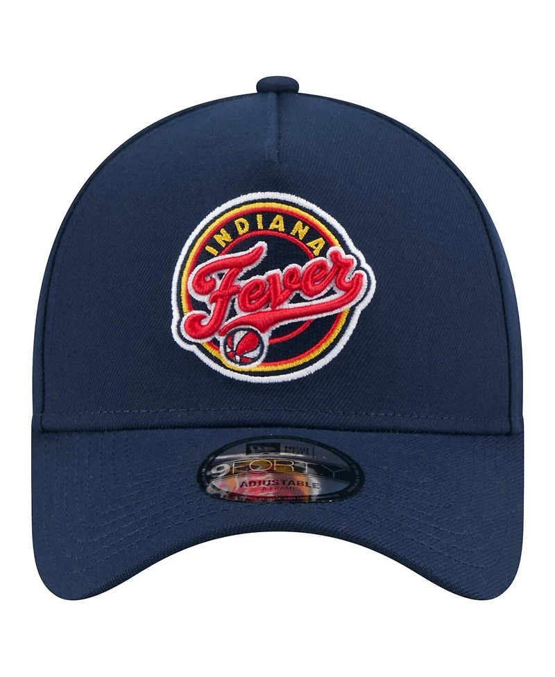 New Era Men's Navy Indiana Fever Core Logo A-Frame 9FORTY Adjustable Hat