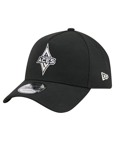 New Era Men's Black Las Vegas Aces Core Logo A-Frame 9FORTY Adjustable Hat