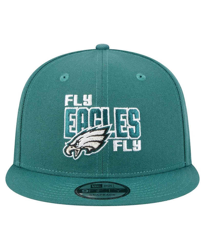 New Era Men's Midnight Green Philadelphia Eagles Super Bowl Lix Champions Side Patch 9FIFTY Snapback Hat
