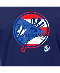 New Era Men's Navy York Yankees Puerto Rican Flag Logo T-Shirt