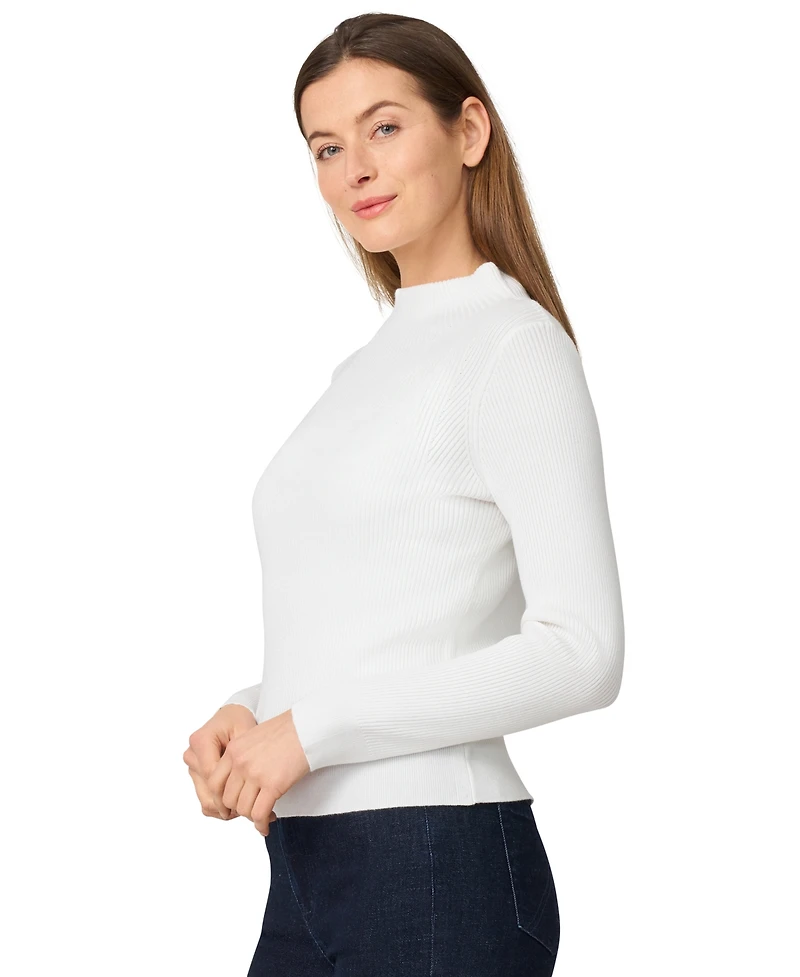 Melissa Paige Women's Mock-Neck Rib-Knit Sweater