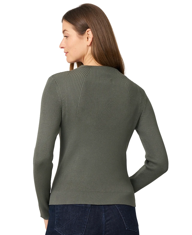 Melissa Paige Women's Mock-Neck Rib-Knit Sweater