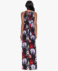B&A By Betsy and Adam Petites Printed Long Halter Dress