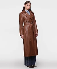 Avec Les Filles Women's Belted Faux-Leather Trench Coat