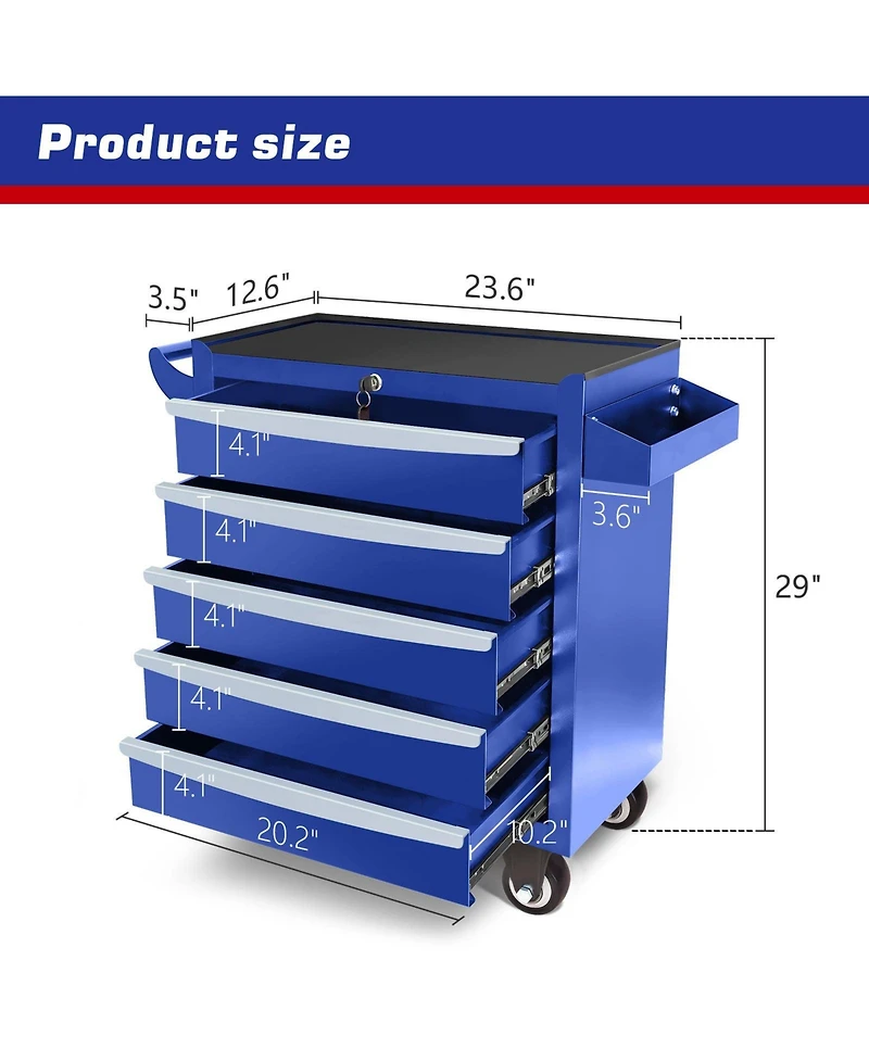 Mondawe -Drawer Rolling Tool Chest