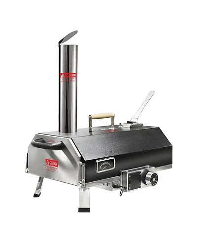 Mondawe 12" Outdoor Premium Stainless Steel Pizza Oven,Portable Automatic Rotatable Multi-Oven
