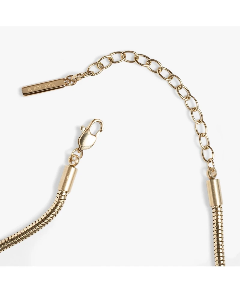 Alex and Ani Round Herringbone Charm Layering Necklace