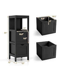 Freestanding Storage Cabinet with 2 Removable Drawers for Bathroom