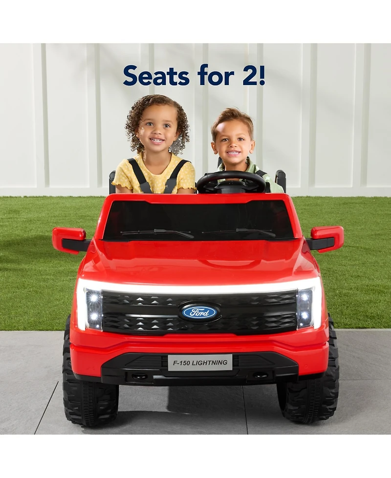 Best Choice Products Kids 24V Ride On Truck Officially Licensed Ford Lightning w/ Remote, Led Lights, 2 Speeds