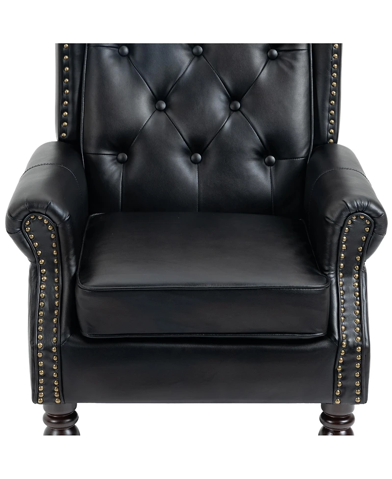 Mondawe Wood Frame Armchair, Modern Accent Chair Lounge For Living Room