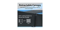 10 x 13 Feet Outdoor Aluminum Retractable Pergola Canopy Shelter