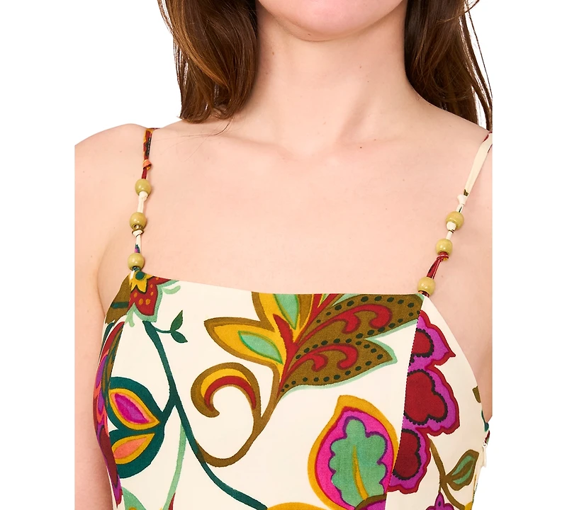 Msk Women's Sleeveless Square-Neck Maxi Dress