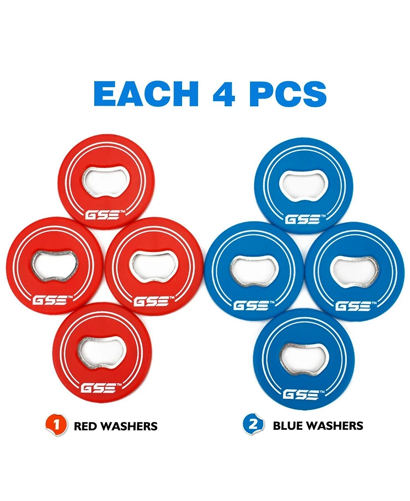 Set of 8 Replacement Washers with Bottle Opener for Washer Toss Pitching Lawn Game