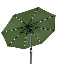 Best Choice Products 10ft Solar Led Lighted Patio Umbrella W Tilt Adjustment Uv Resistant Fabric