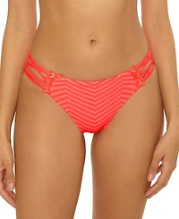 Becca Women's Connect Corset Lace-Up Hipster Bikini Bottoms