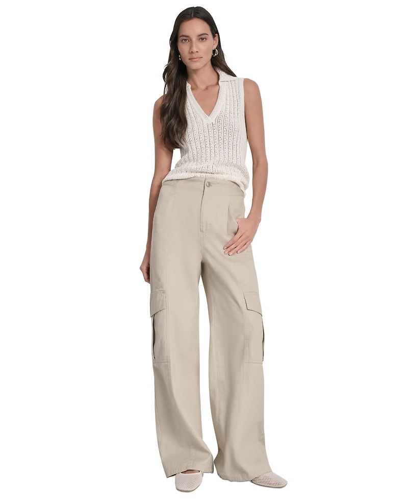 Dkny Jeans Women's High Rise Cotton Cargo