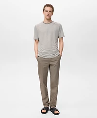 Mango Men's Slim-Fit Cotton Pants