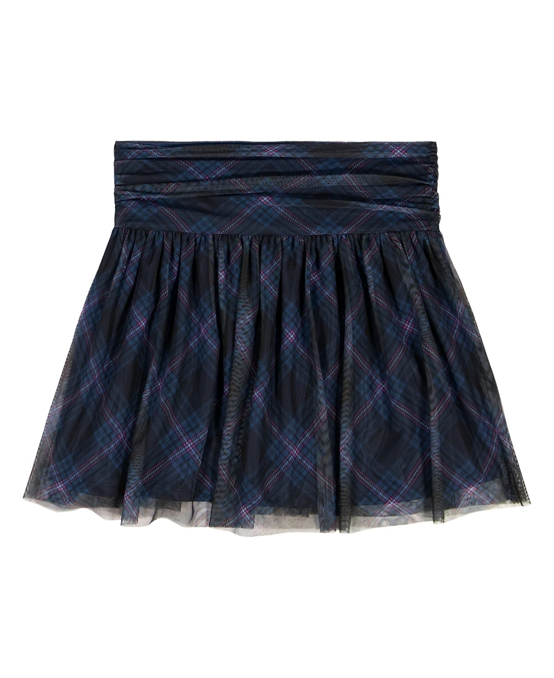 Clavin Klein Big Girls Plaid Power Mesh Skirt