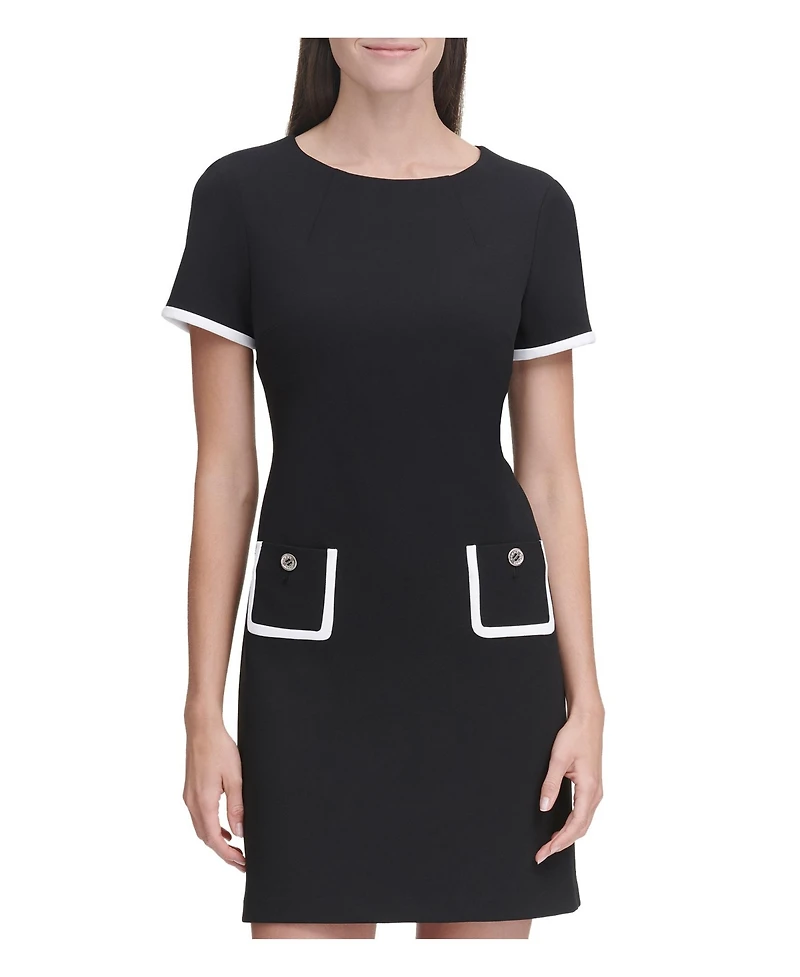 Tommy Hilfiger Women's Colorblocked Pocket Sheath Dress