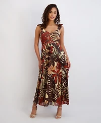 Siena Women's Sleeveless Chiffon A-Line Dress