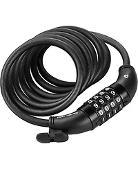 Urbanmax Bike Combination Lock - Heavy Duty Anti-Theft Cable Lock With 5-Digit Custom Combo - 6 Foot Coiled Cut Resistant Cable and Mounting Bracket