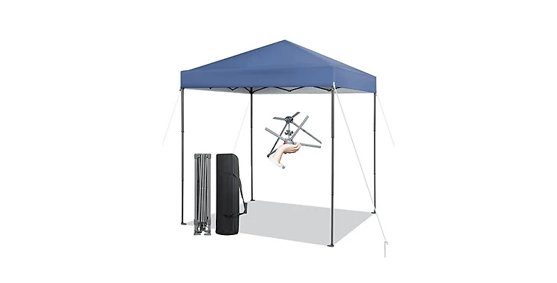 6.6 x 6.6 Feet Outdoor Pop-up Canopy Tent with Upf 50+ Sun Protection