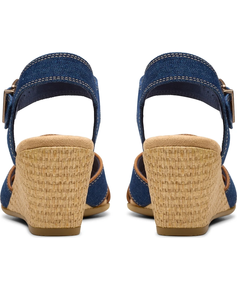 Clarks Collection Women's Emmalae Iris Wedge Sandals