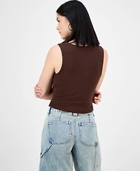 Bar Iii Women's Cowl-Neck Sleeveless Crepe Top, Exclusively at Macy's