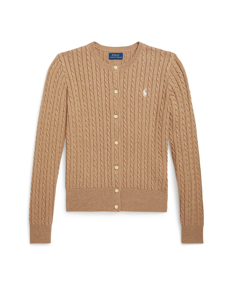 Polo Ralph Lauren Girls 7-16 Mini-Cable Cotton Cardigan