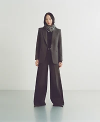 Mango Women's Straight-Fit Micro-Houndstooth Jacket