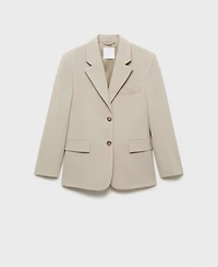 Mango Women's Structured Straight-Fit Jacket
