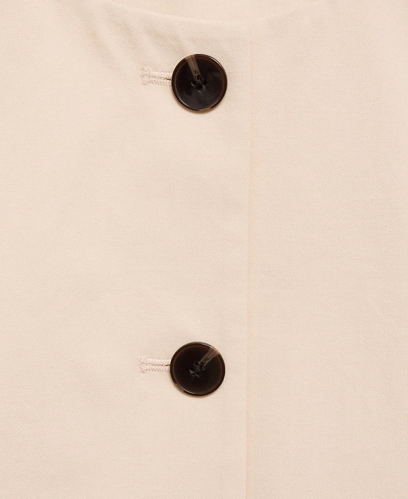 Mango Women's Buttons Cotton Crop Top