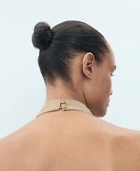 Mango Women's Draped Neck Lyocell Top