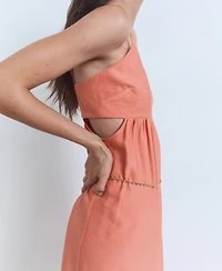 Mango Women's Cut-Out Midi Dress