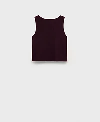 Mango Women's Fine Ribbed Knit Top