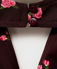 Mango Women's Draped Floral Top