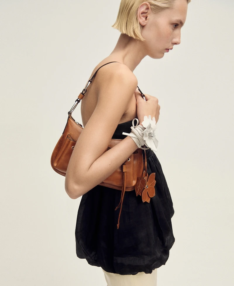 Mango Women's Balloon-Effect Ramie Top