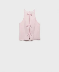 Mango Women's Bows Halter Top