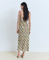 Mango Women's Abstract Printed Midi Dress